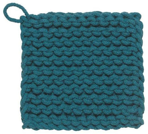 Blue Knit Potholder