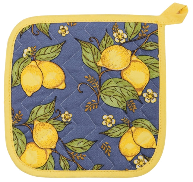 Provence Blue and Yellow Lemons Potholder