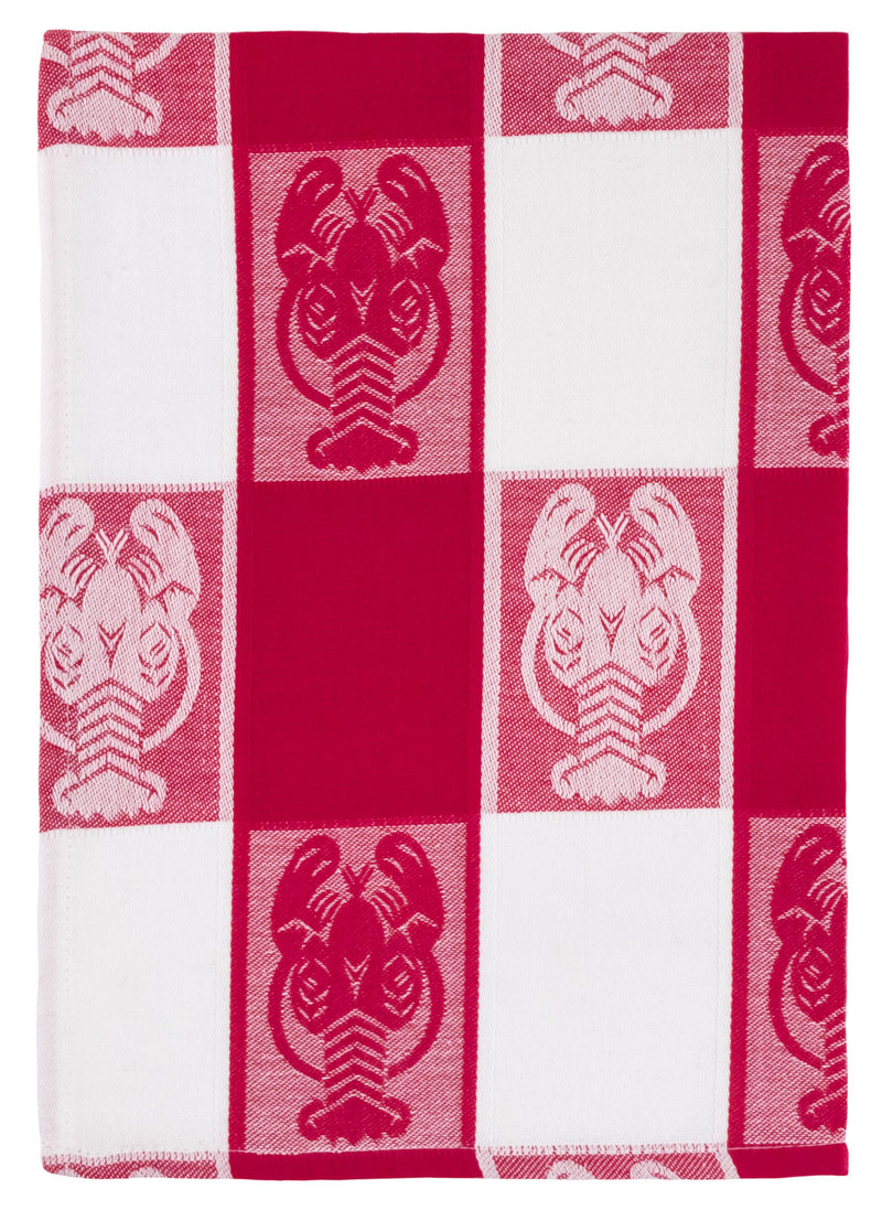 Red Check Lobster Dish Towel