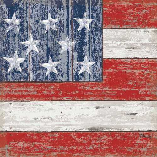 Rustic American Flag Lunch Napkin
