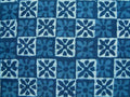 Blue Batik Shower Curtain Detail