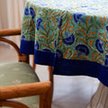 Blue Green Cornflower 70" Round Tablecloth