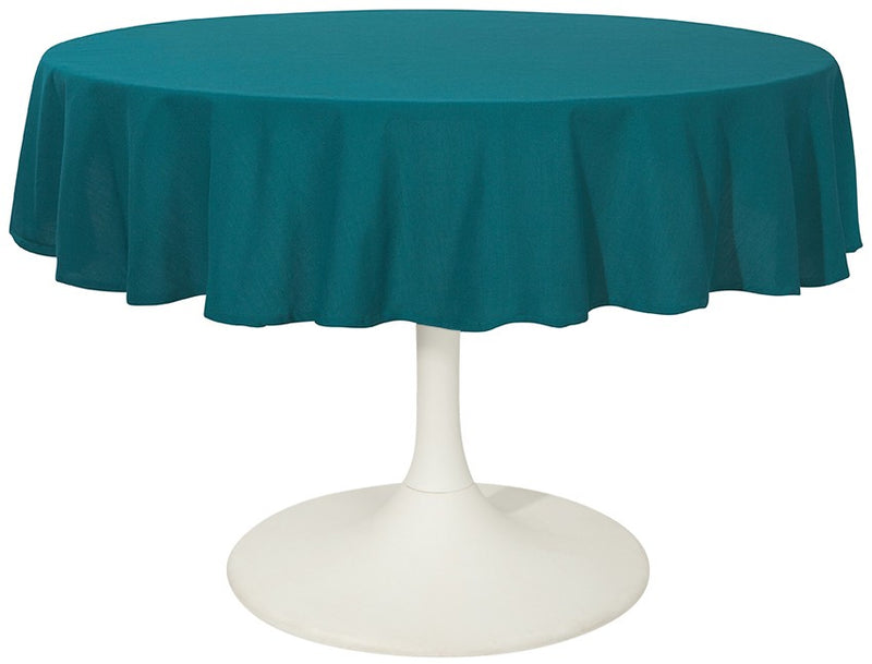 Teal Cotton 60 Round Tablecloth