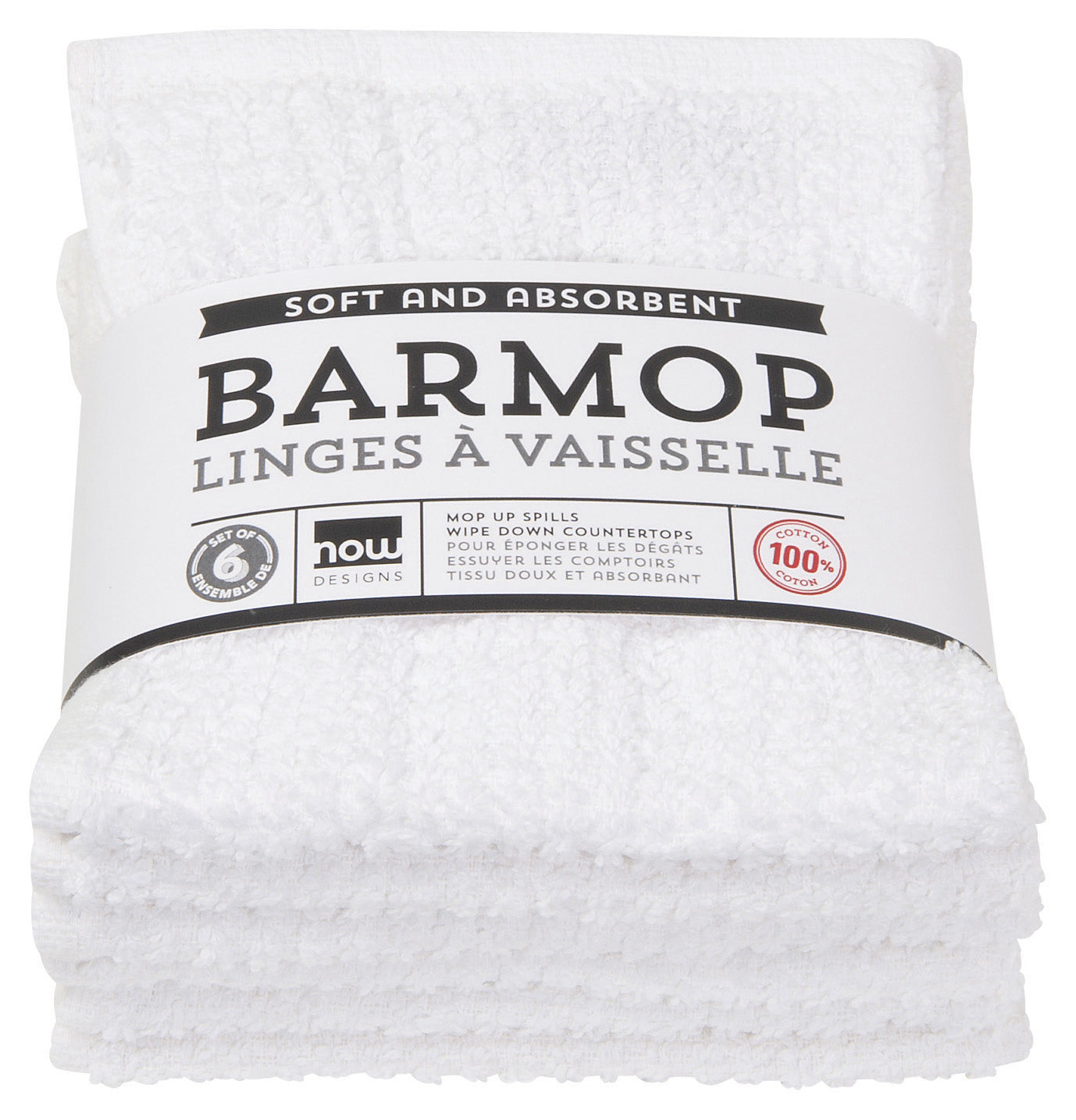 Small White Bar Mop Towel Set