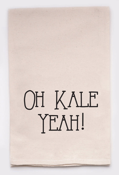 Funny Kale Flour Sack Kitchen Towel